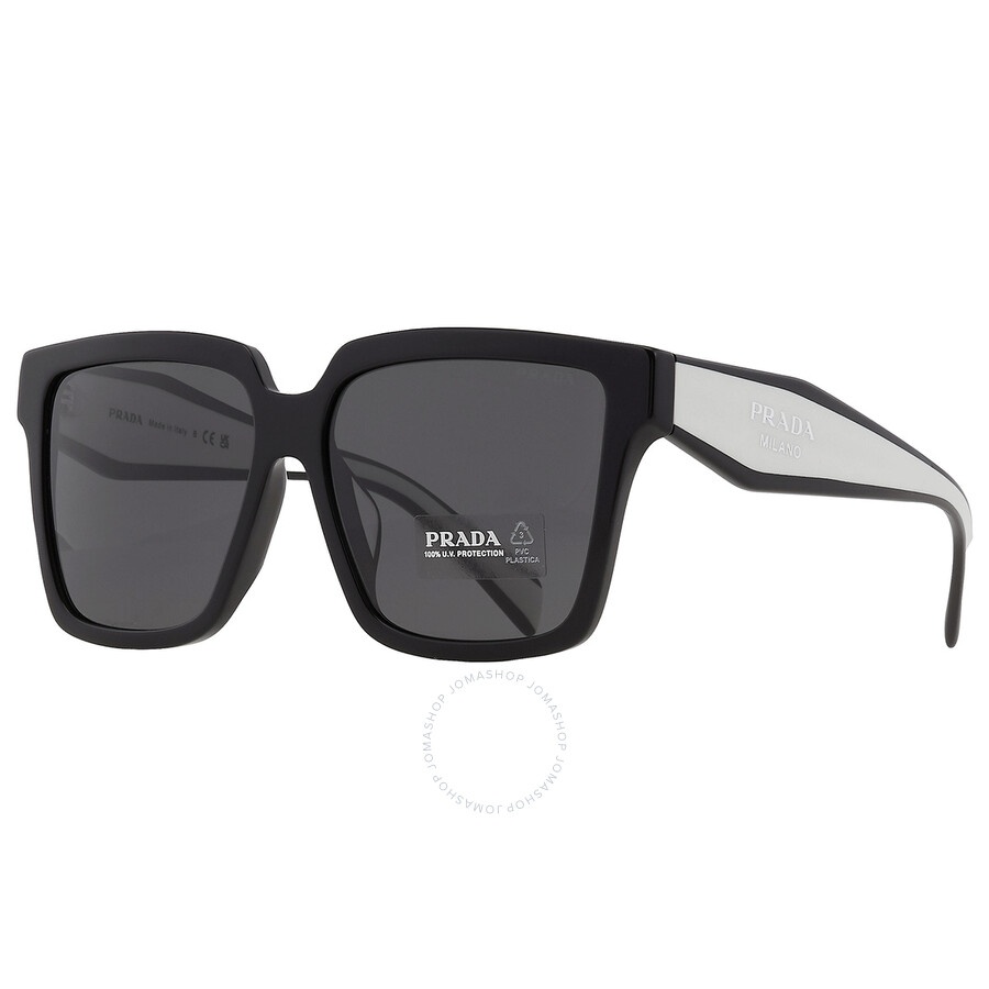 Prada Dark Grey Square Ladies Sunglasses PR 24ZSF 1AB5S0 57 - 5