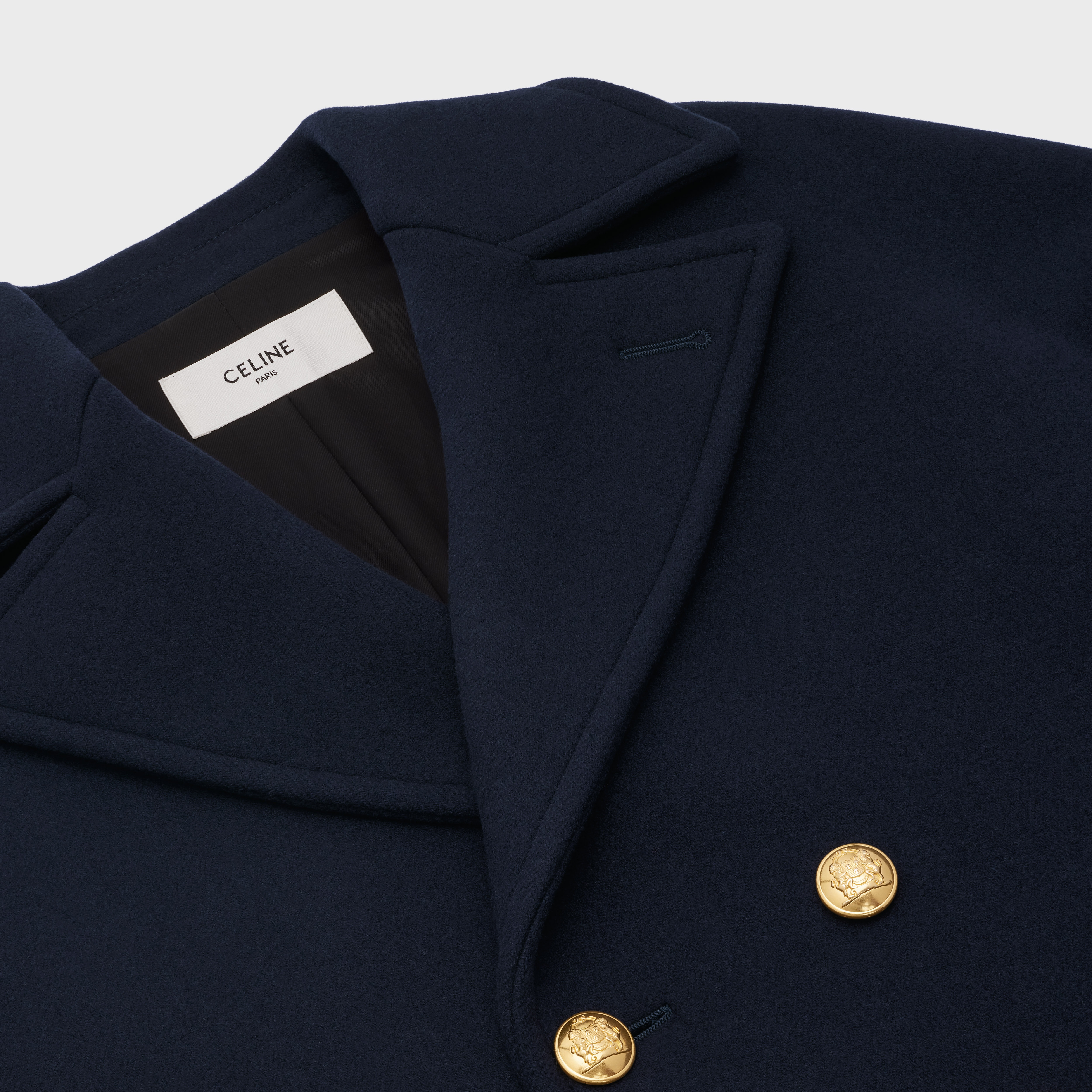 LOOSE PEACOAT IN FELT - 3