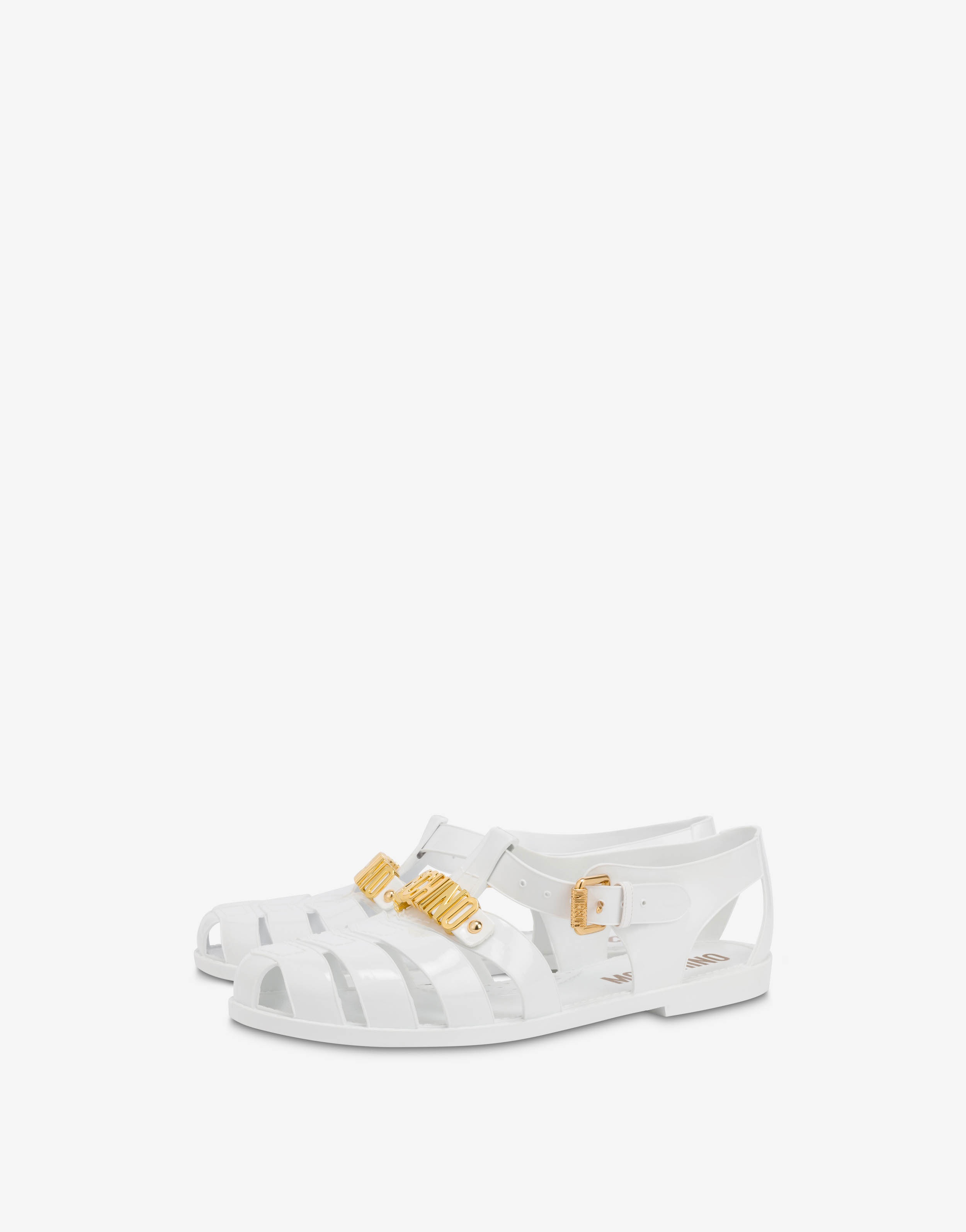 JELLY SANDALS WITH LETTERING LOGO - 1