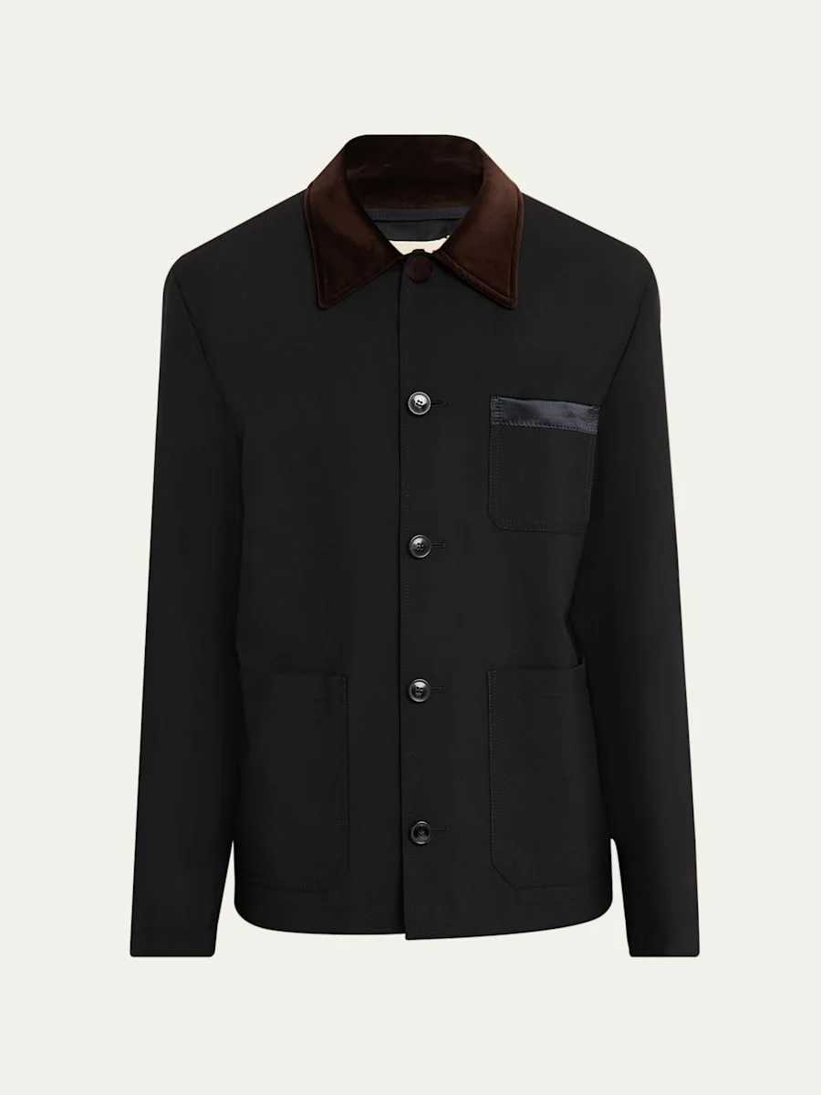 Men's Tropical Wool Workwear Jacket - 1