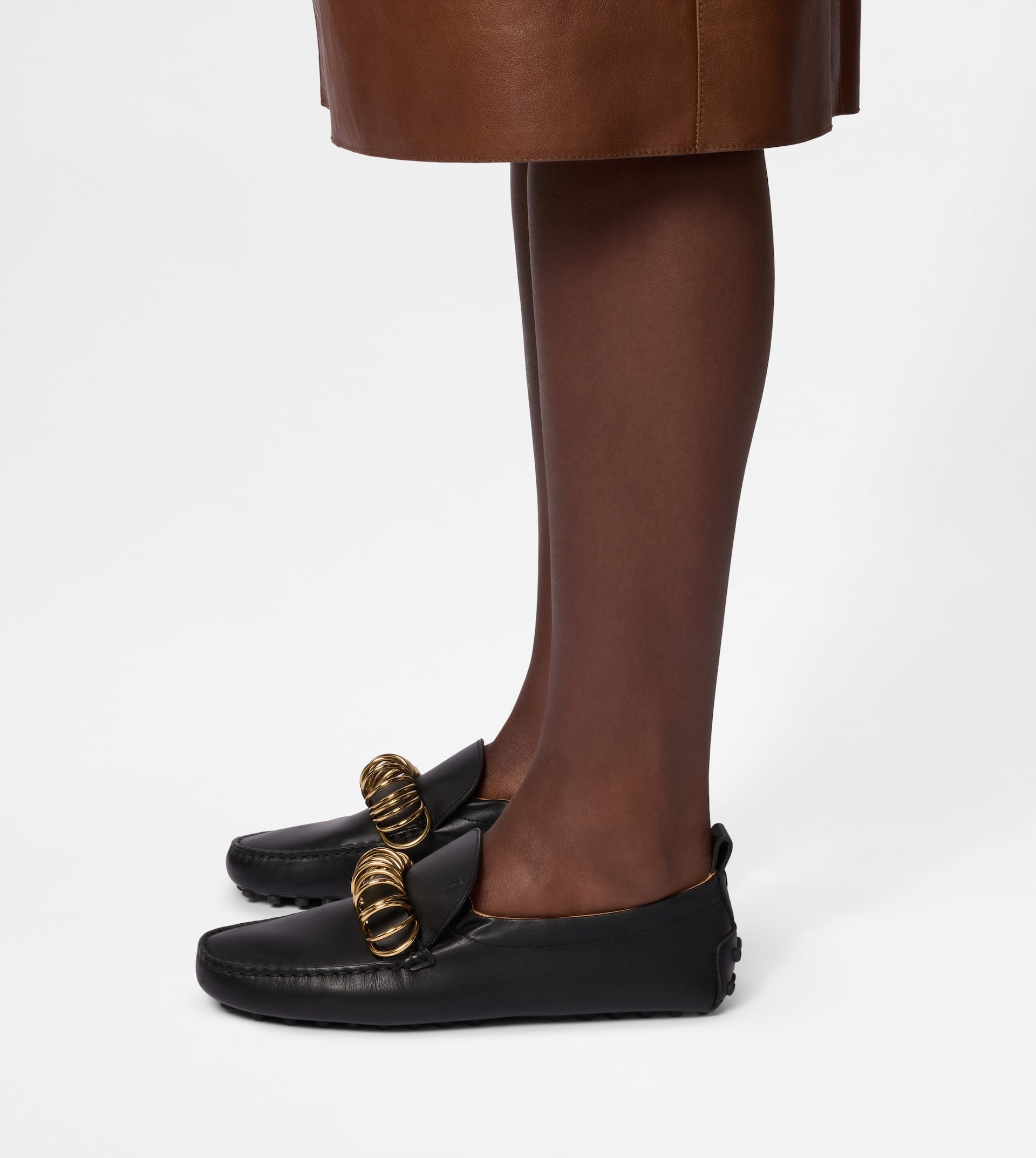 GOMMINO DRIVING SHOES IN LEATHER - BLACK - 6