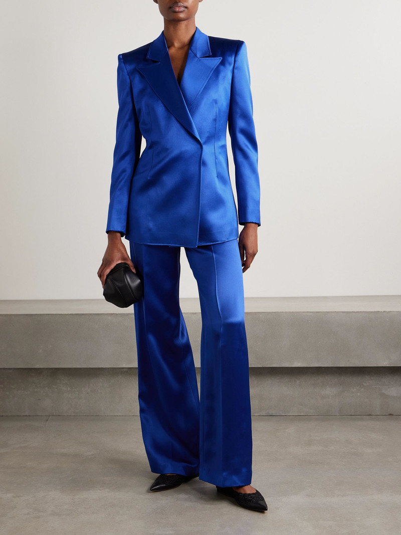 GABRIELA HEARST Aleah silk-satin blazer Cobalt blue outlook