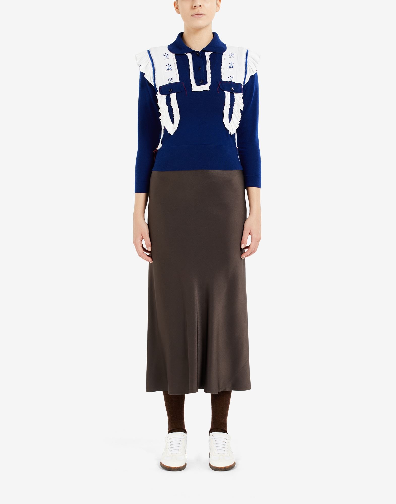 Spliced polo sweater - 2