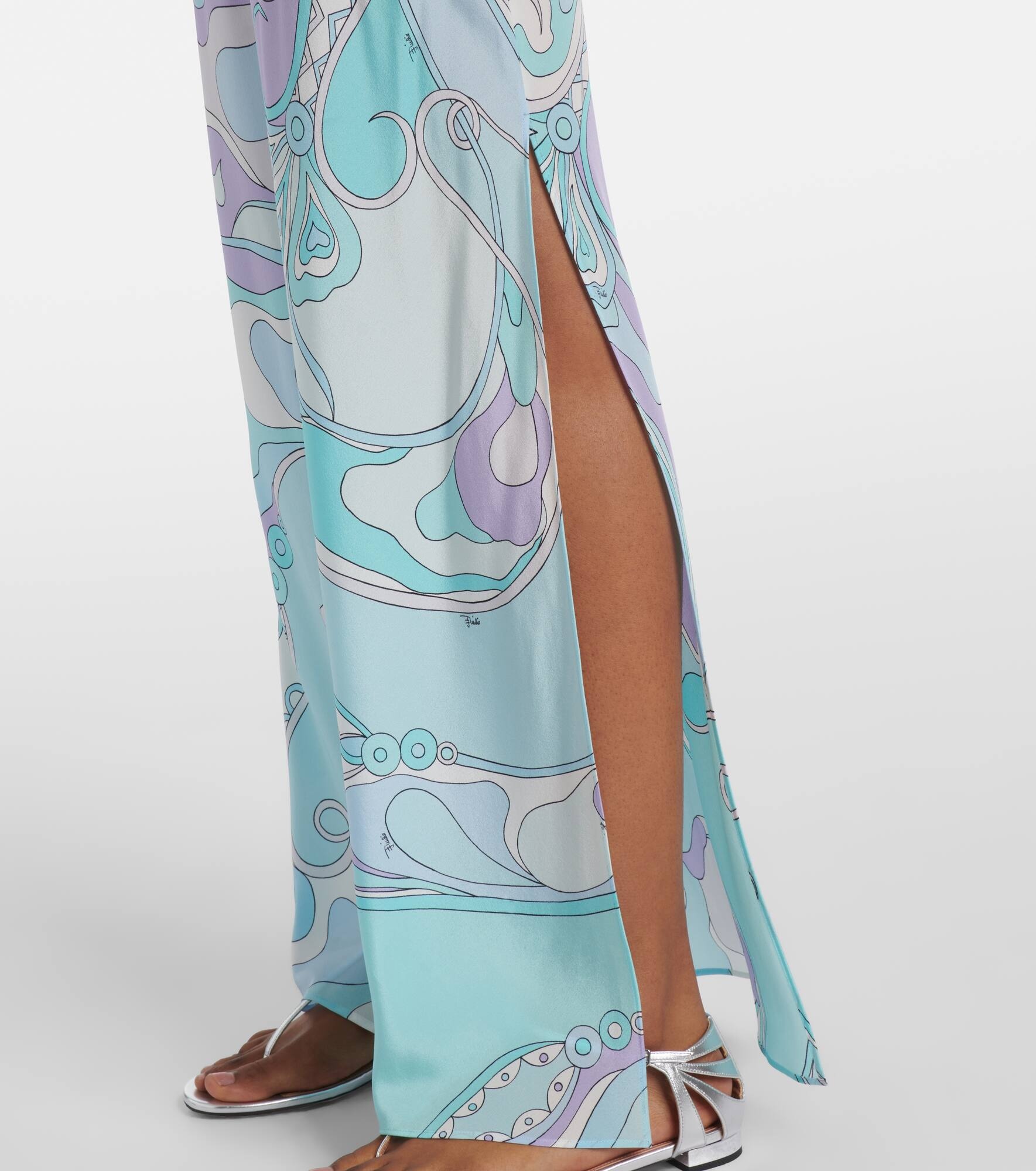 Orchidee silk maxi dress - 5
