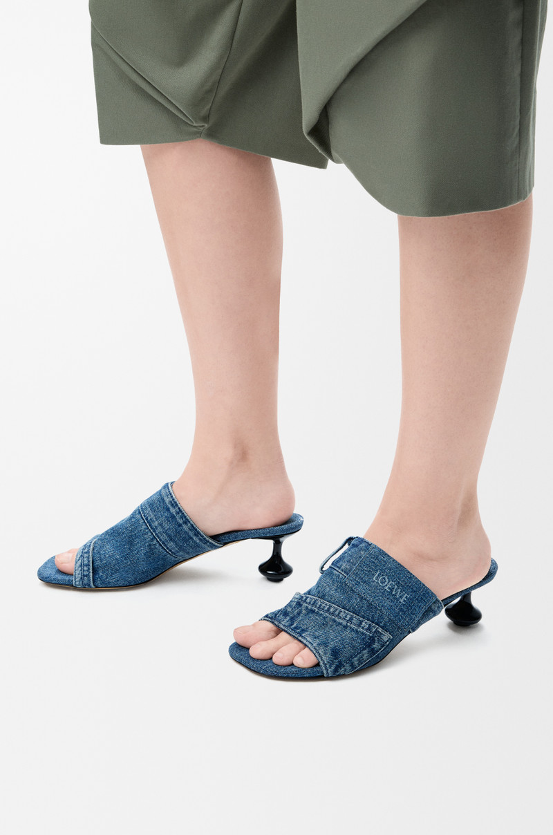 Loewe Toy Panta slide in washed denim outlook