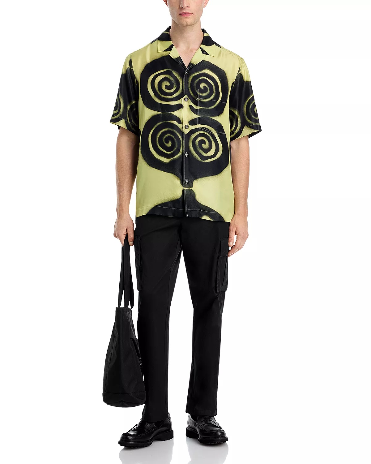 Bodil Silk Printed Button Down Camp Shirt - 2