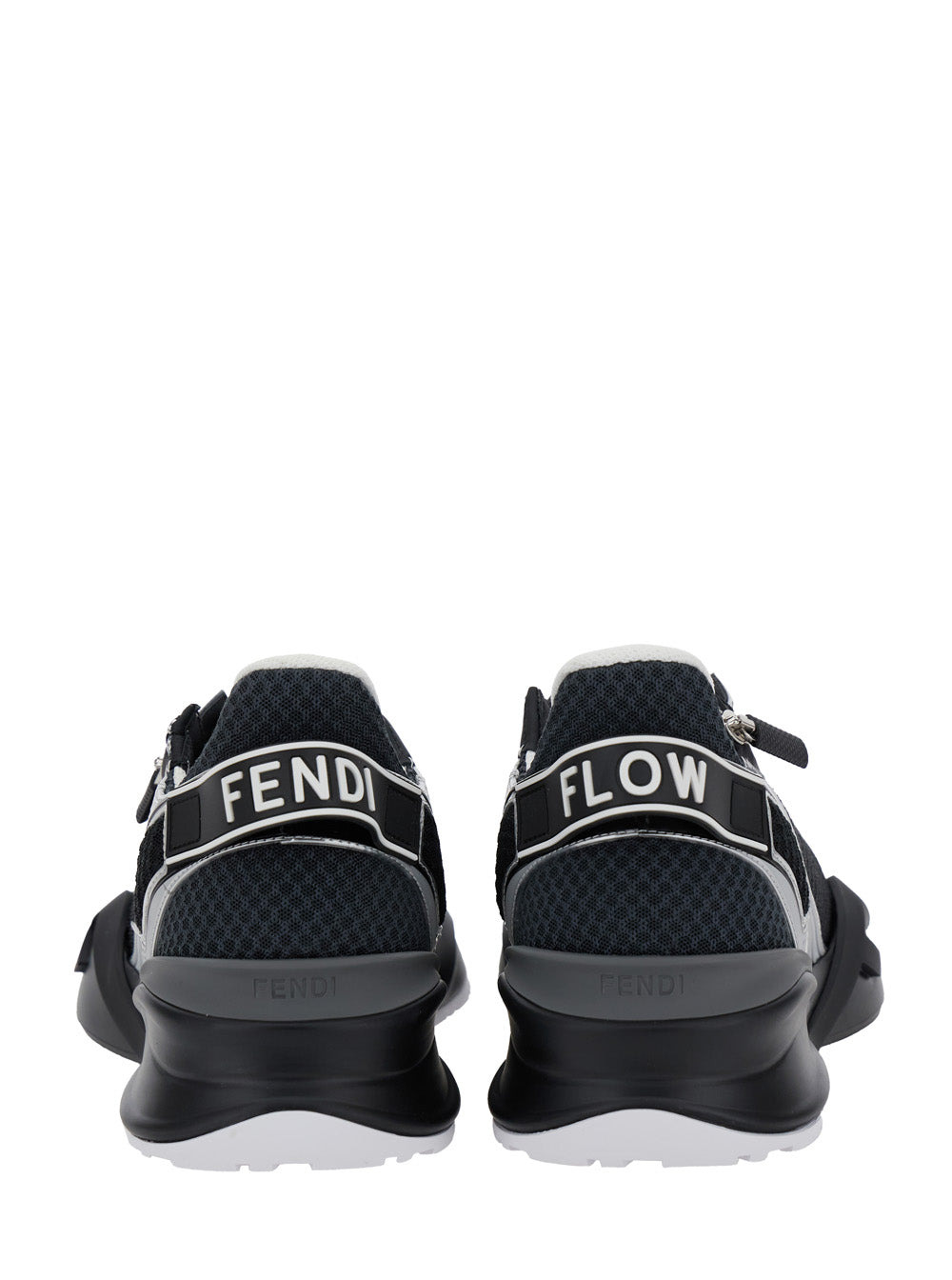 Fendi Men 'Fendi Flow' Black Sneakers With Logo Lettering On Side And Heel In Tech Fabric Man - 5