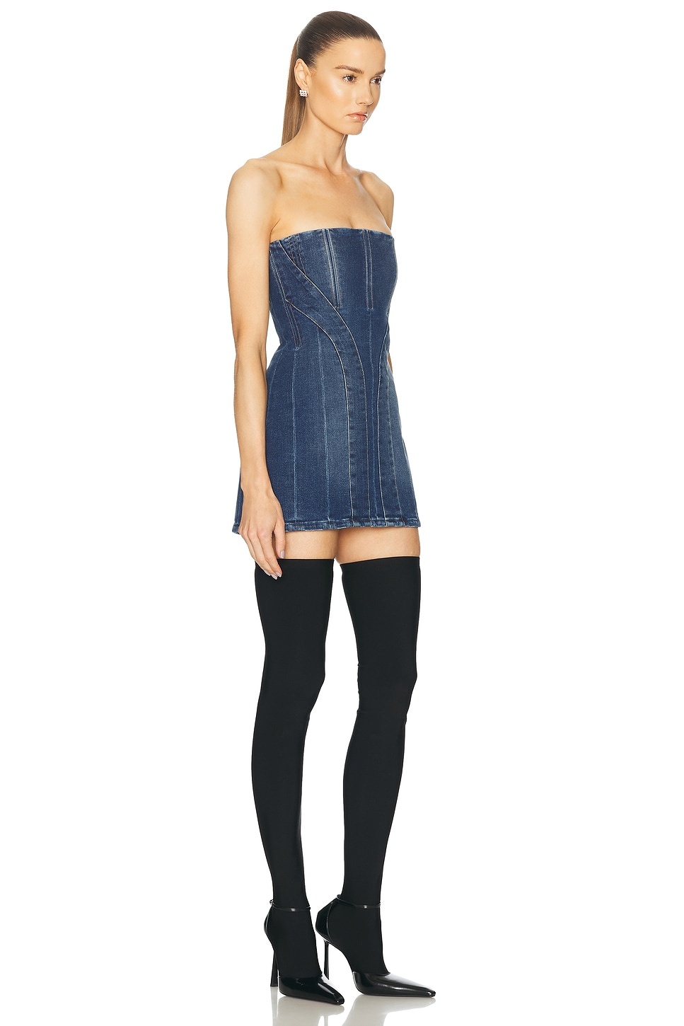 Bustier Denim Mini Dress - 2