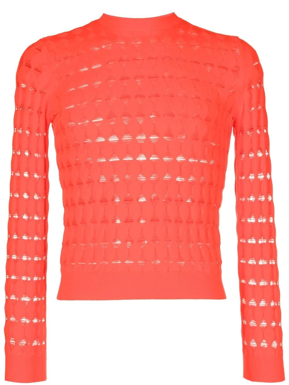 sheer cut-out jumper - 1