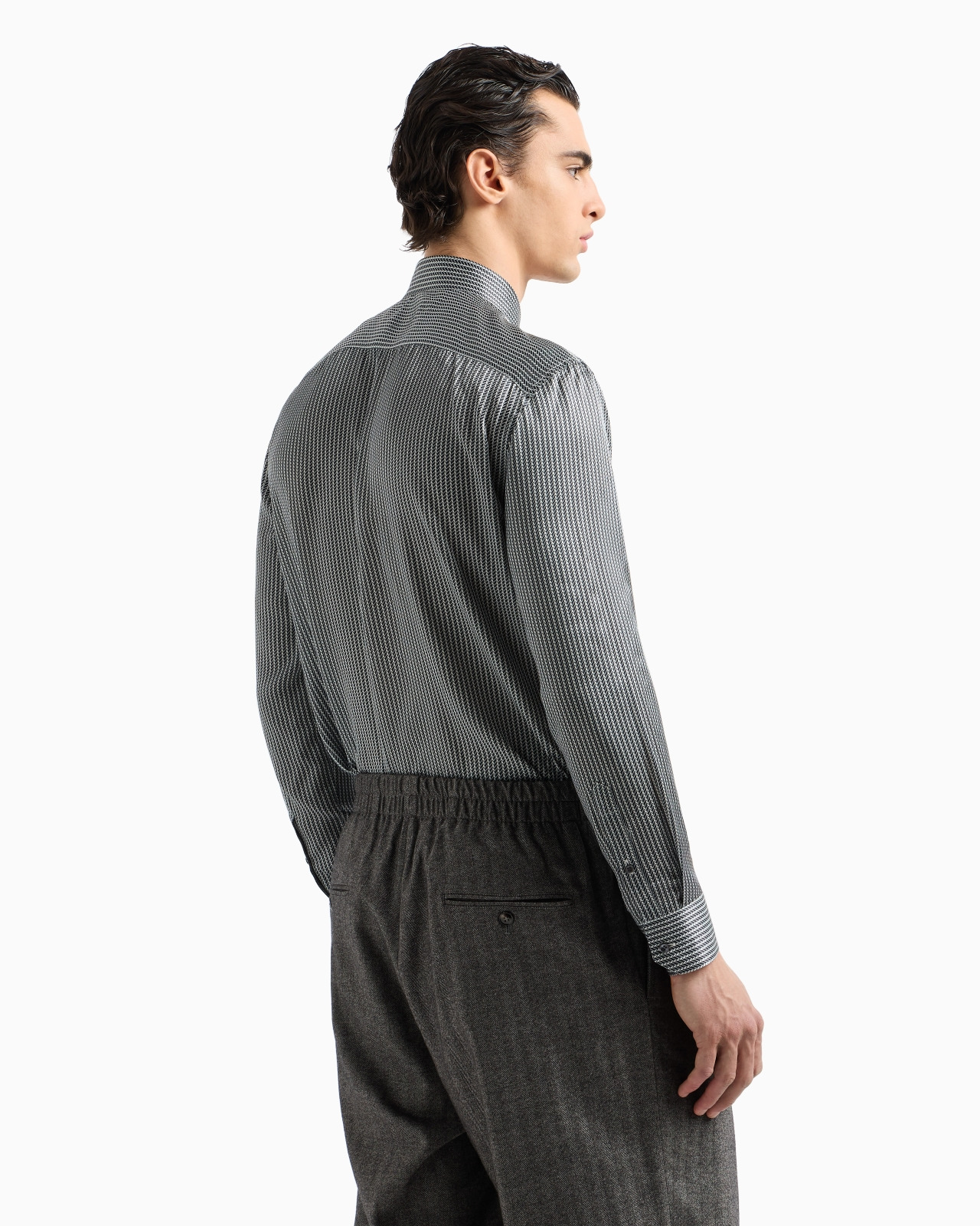 SHIRT IN PRINTED SILK SATIN - 3