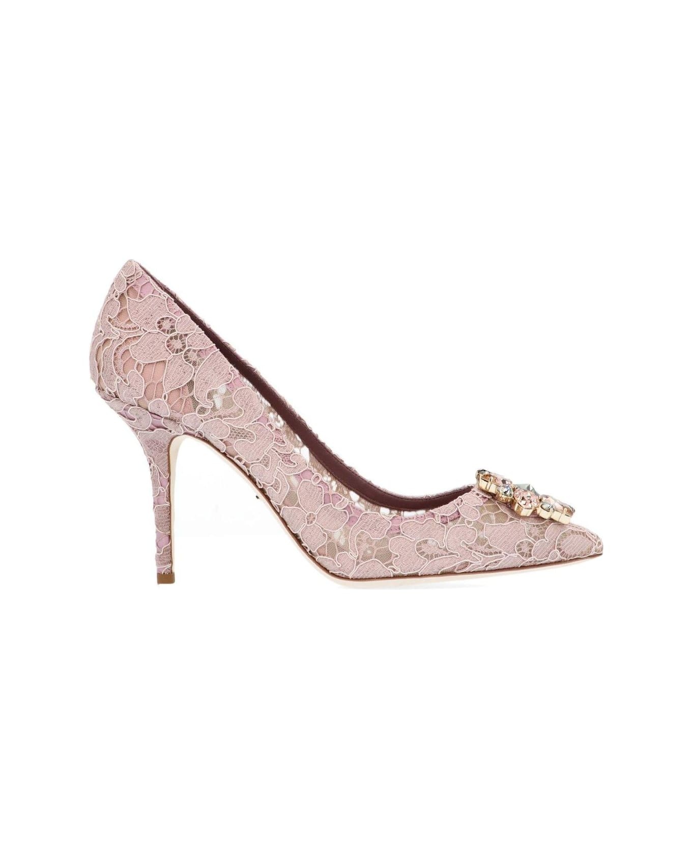 Taormina Lace Embellished Pumps - 1