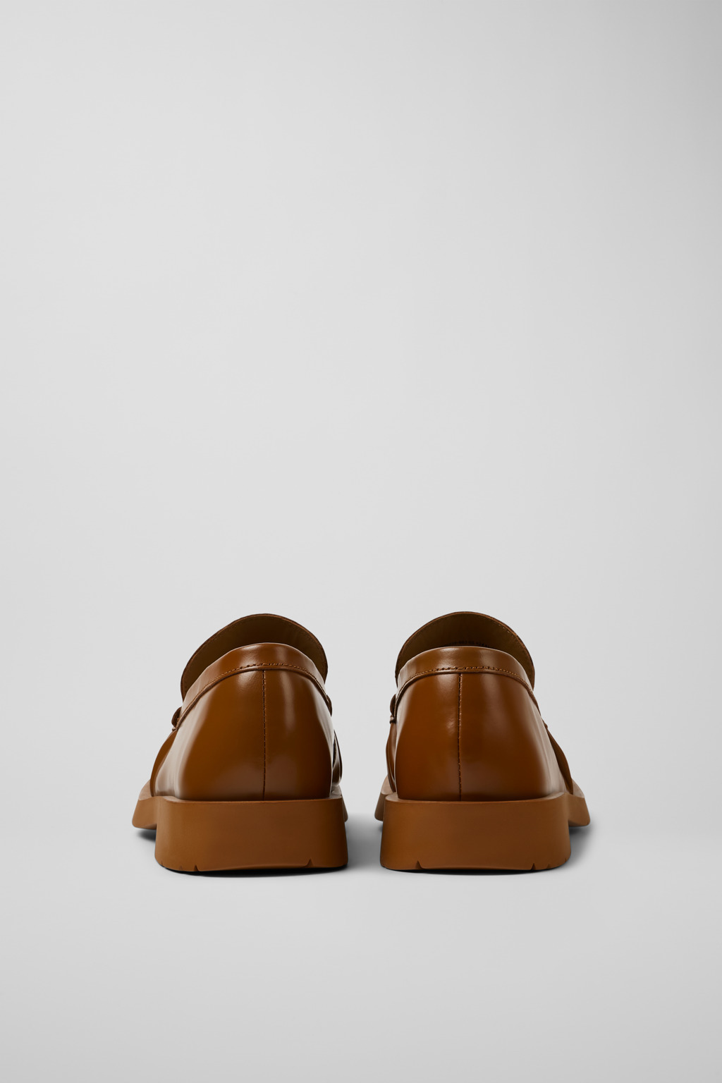 Brown Leather Loafers - 3
