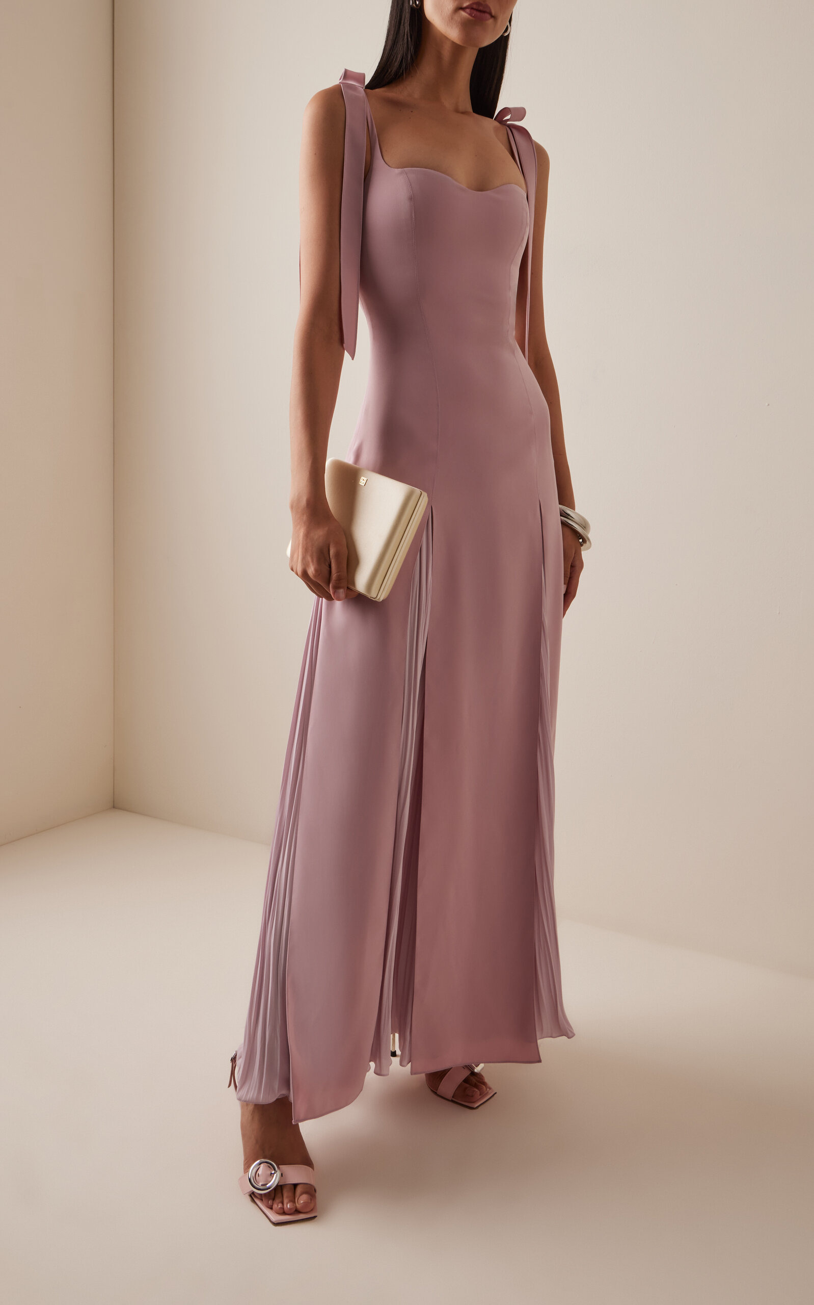 Exclusive Guest-Of Silk Maxi Dress pink - 3