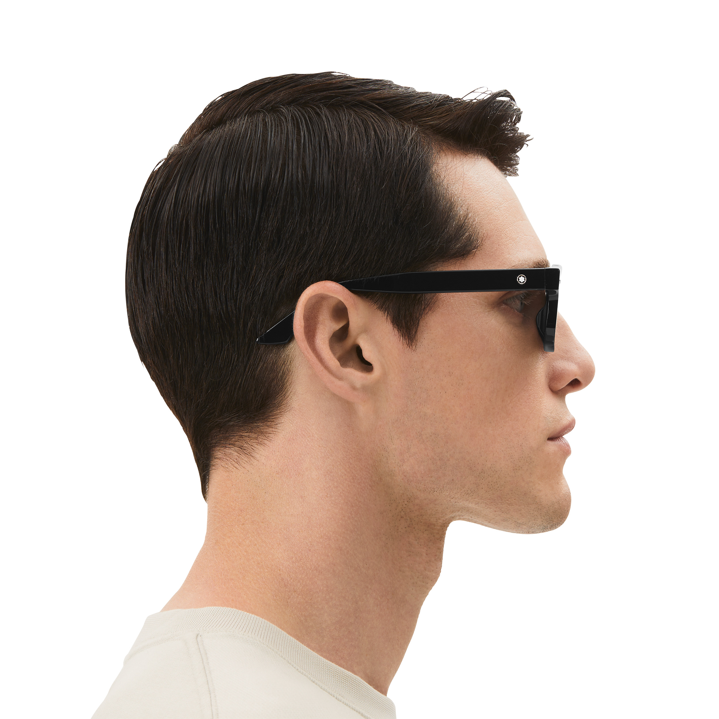 Rectangular Sunglasses with Black Acetate Frame - 7
