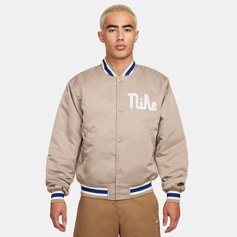 Nike Nike Dugout Loose Satin Jacket Asia Sizing 'Khaki Sail' FQ7970-247 outlook