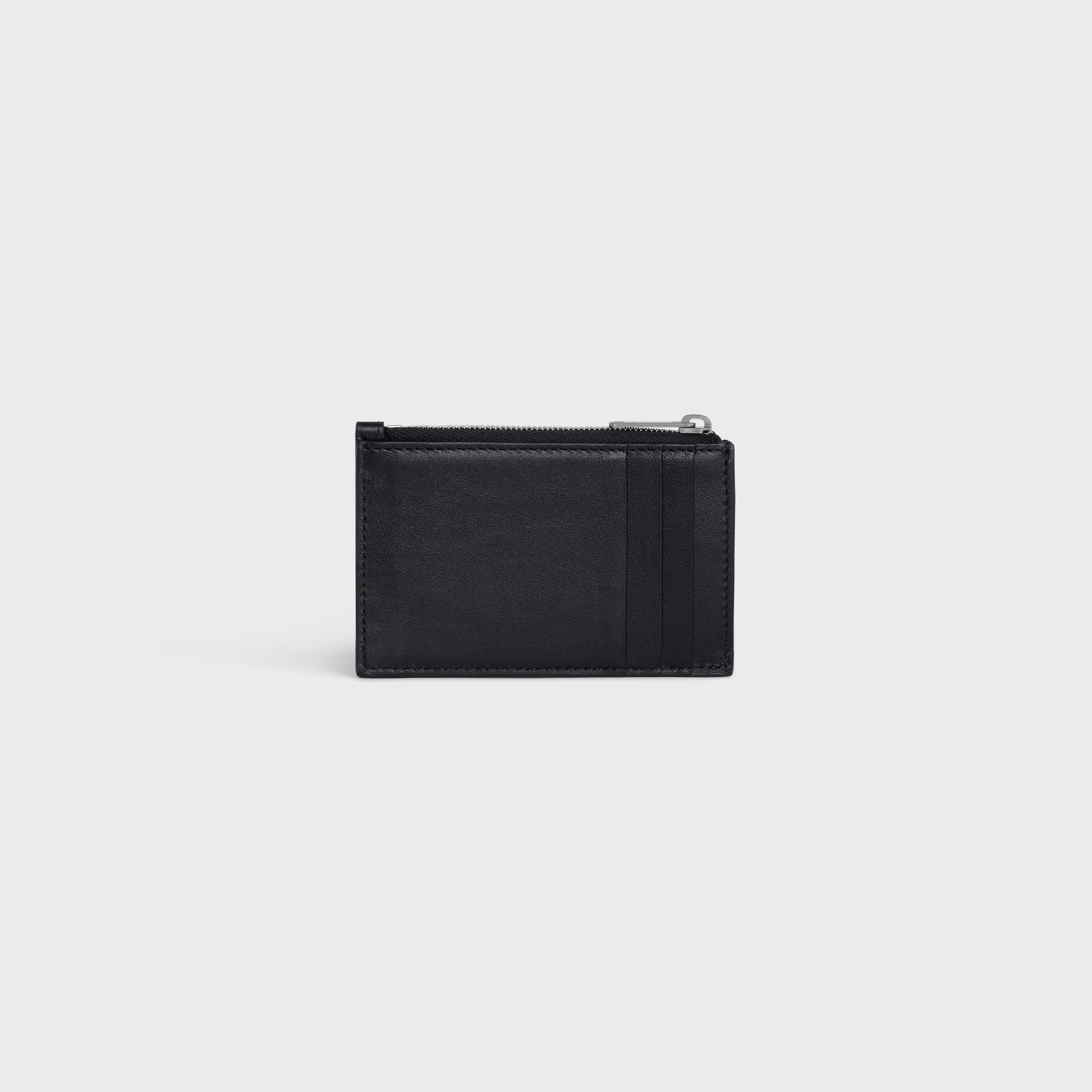 Zipped Card Holder in Smooth Calfskin with Celine Print - 3