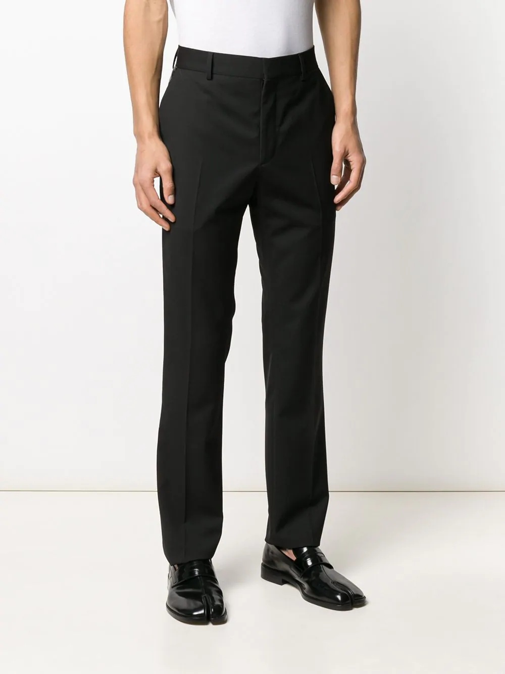 logo jacquard tailored trousers - 3