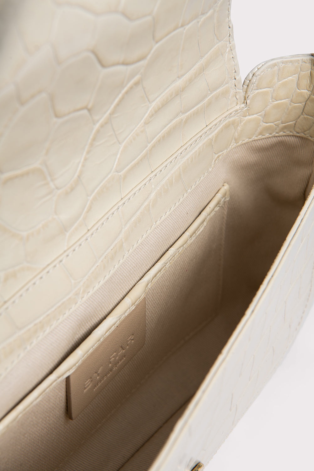 Miranda Cream Croco Embossed Leather - 5