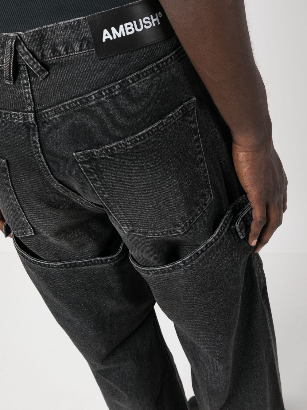 straight-leg panelled jeans - 5