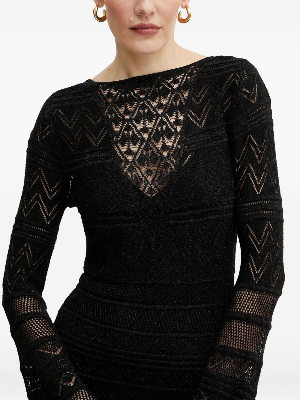 open-knit mini dress - 5