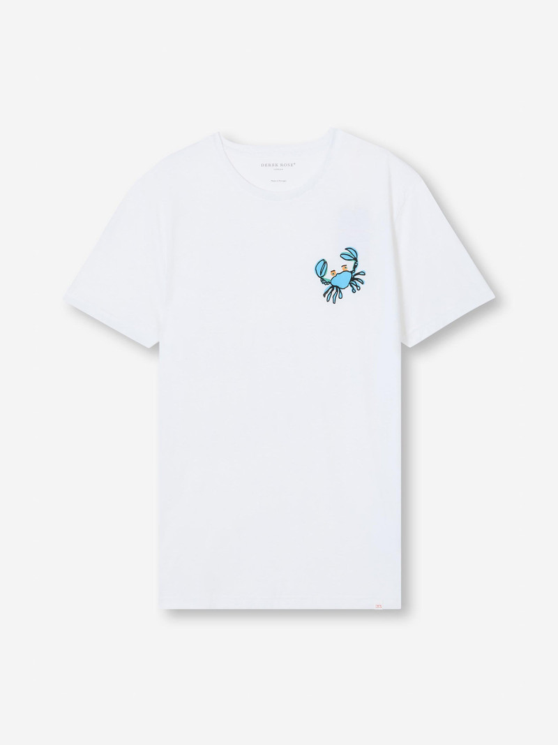 Derek Rose Men's T-Shirt Ripley 23 Pima Cotton White outlook