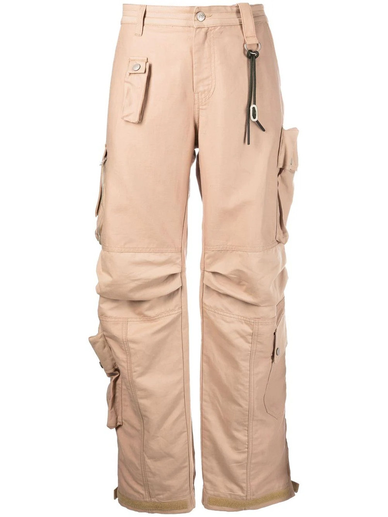 cotton-linen twill cargo pants 1