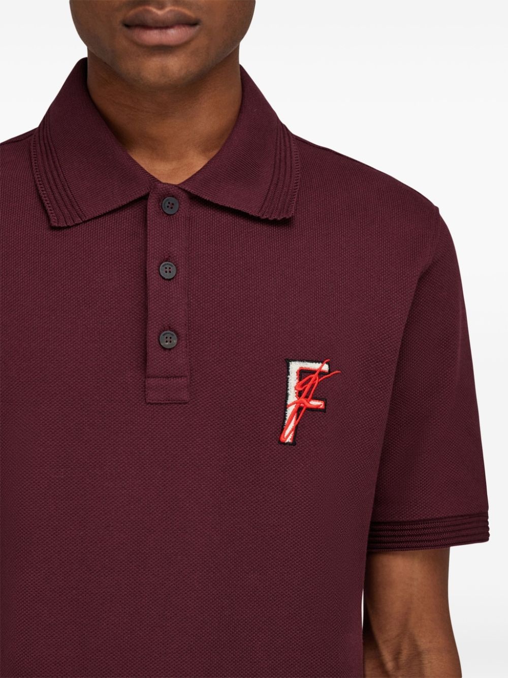 logo-embroidered polo shirt - 5
