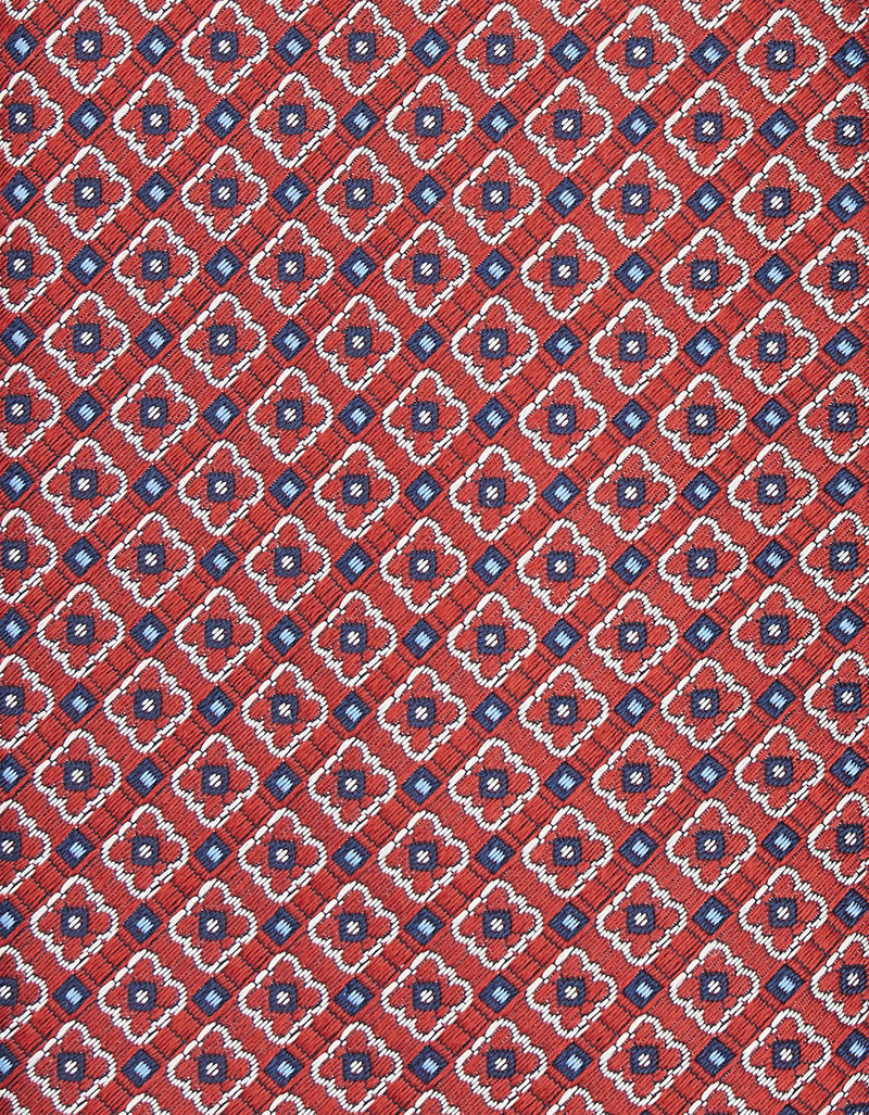 Canali RED SILK TIE WITH DIAMOND PATTERN outlook