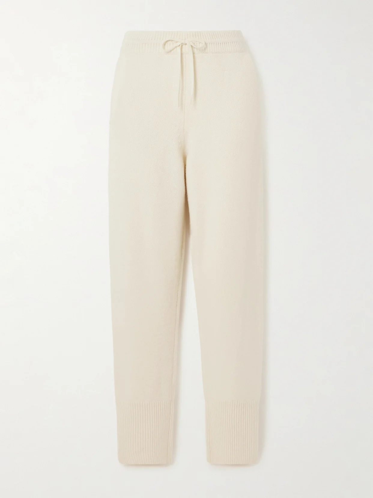 Embroidered Cashmere Track Pants - 1