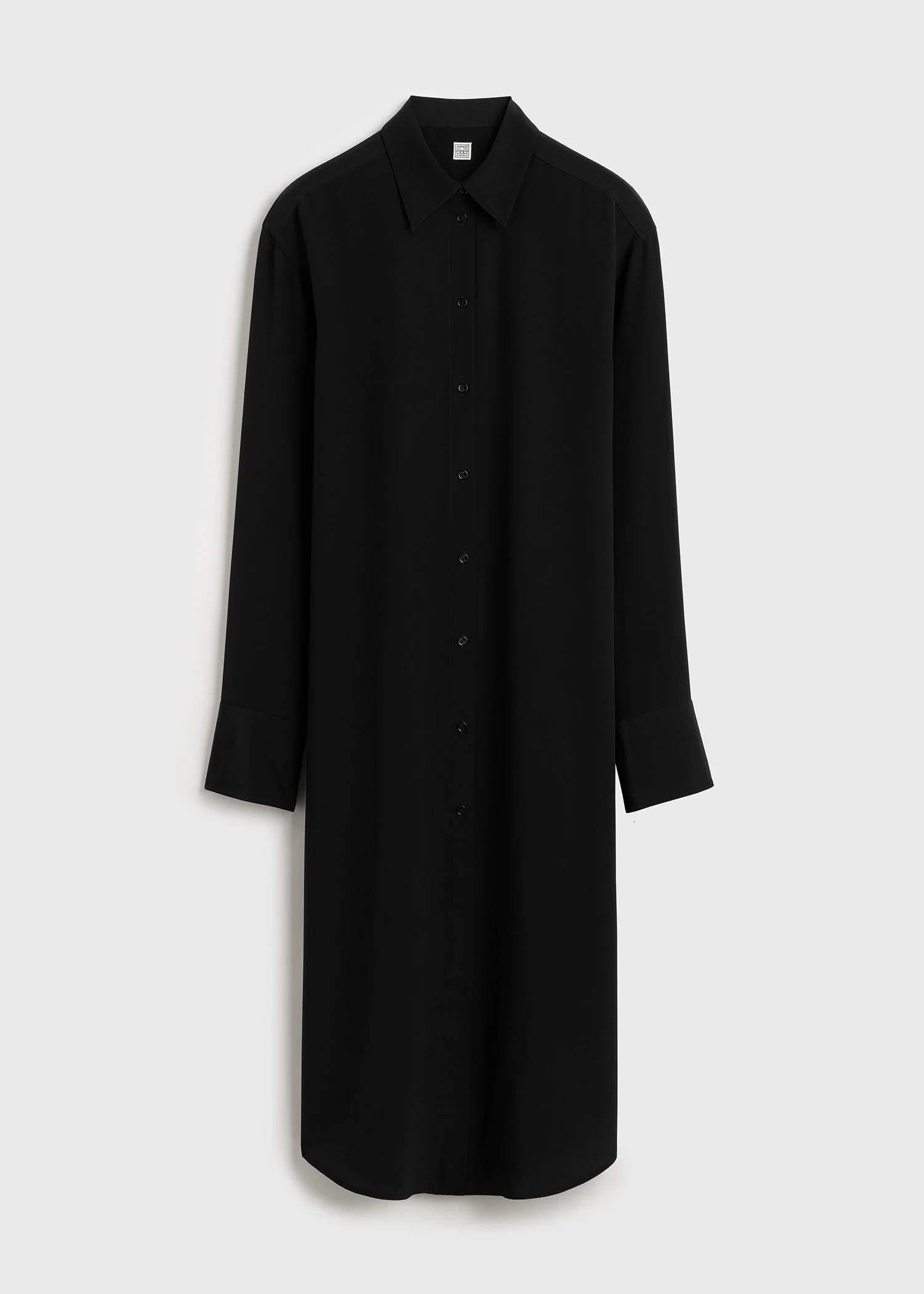 Silk shirtdress black - 1