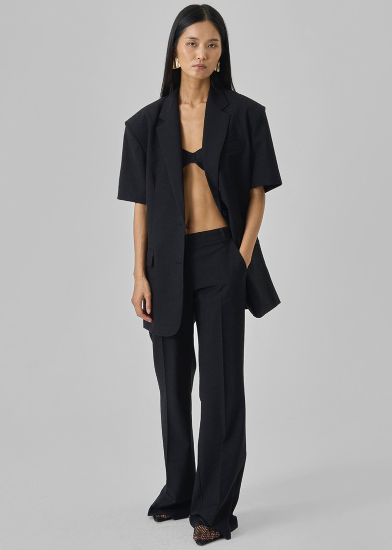Maisie Short Sleeve Blazer - Black 10
