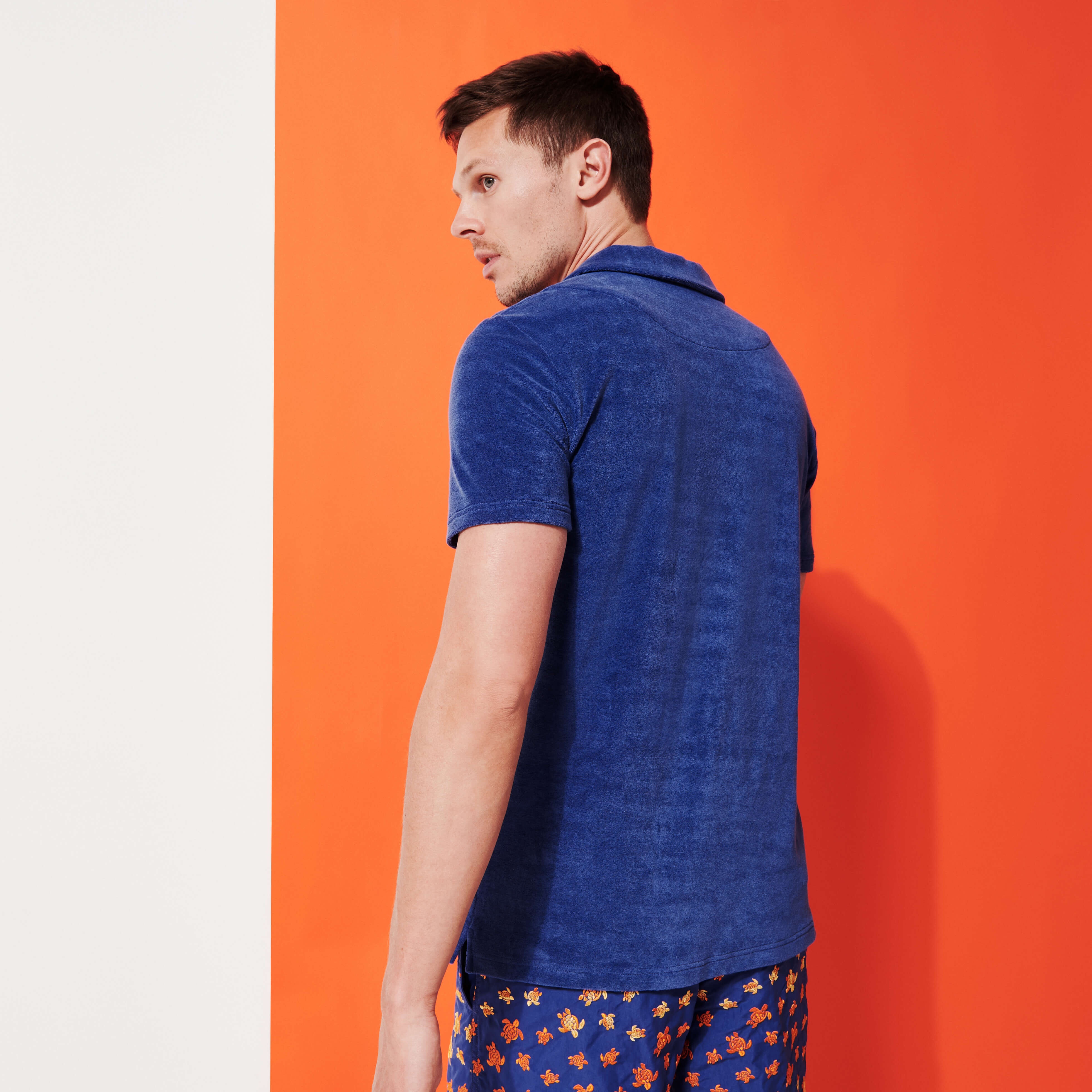 Men Jacquard Polo Solid - 4