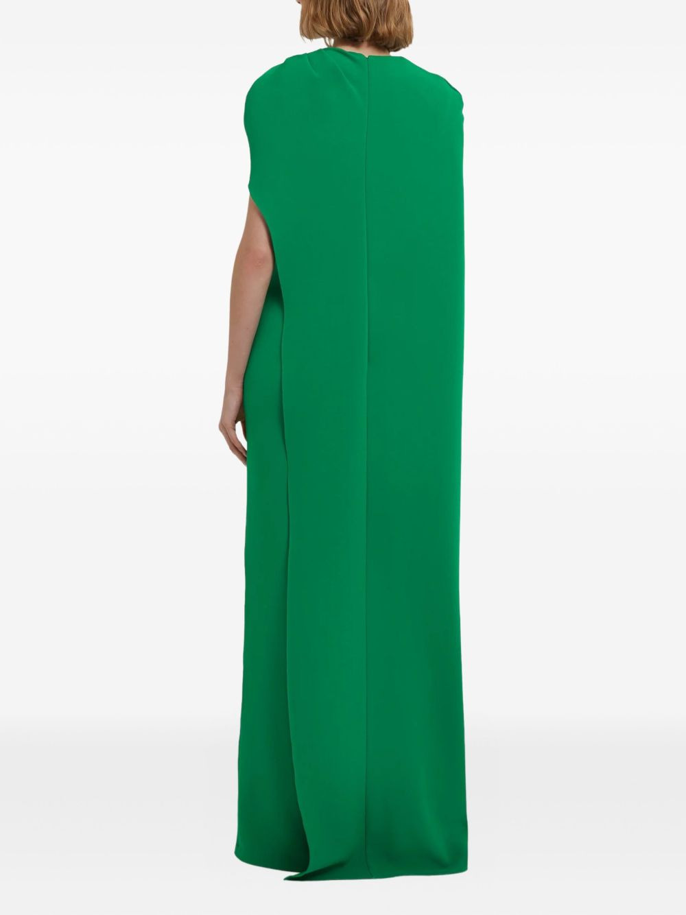 asymmetric cape column gown - 4