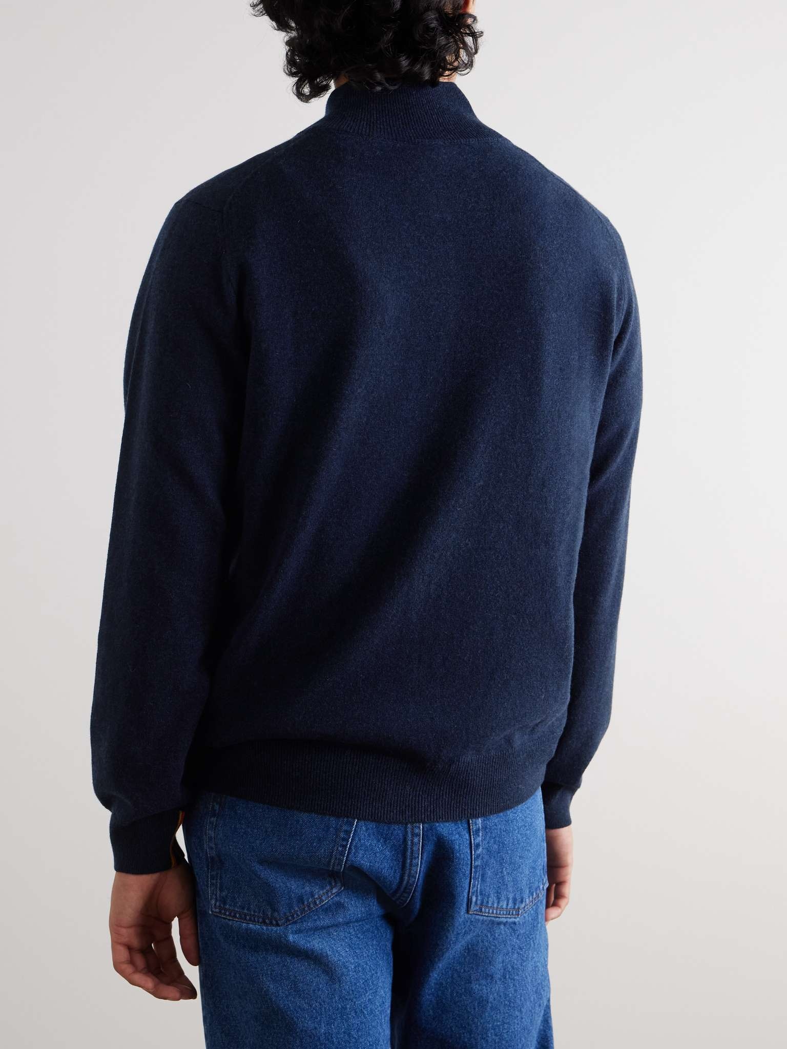 Cashmere Zip-Up Cardigan - 3