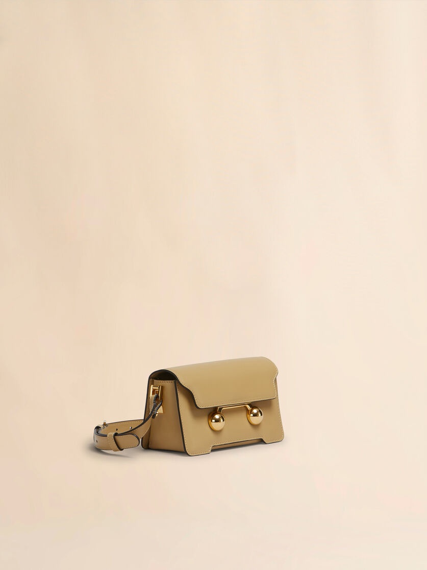 CAMEL LEATHER TRUNKAROO MINI SHOULDER BAG - 5