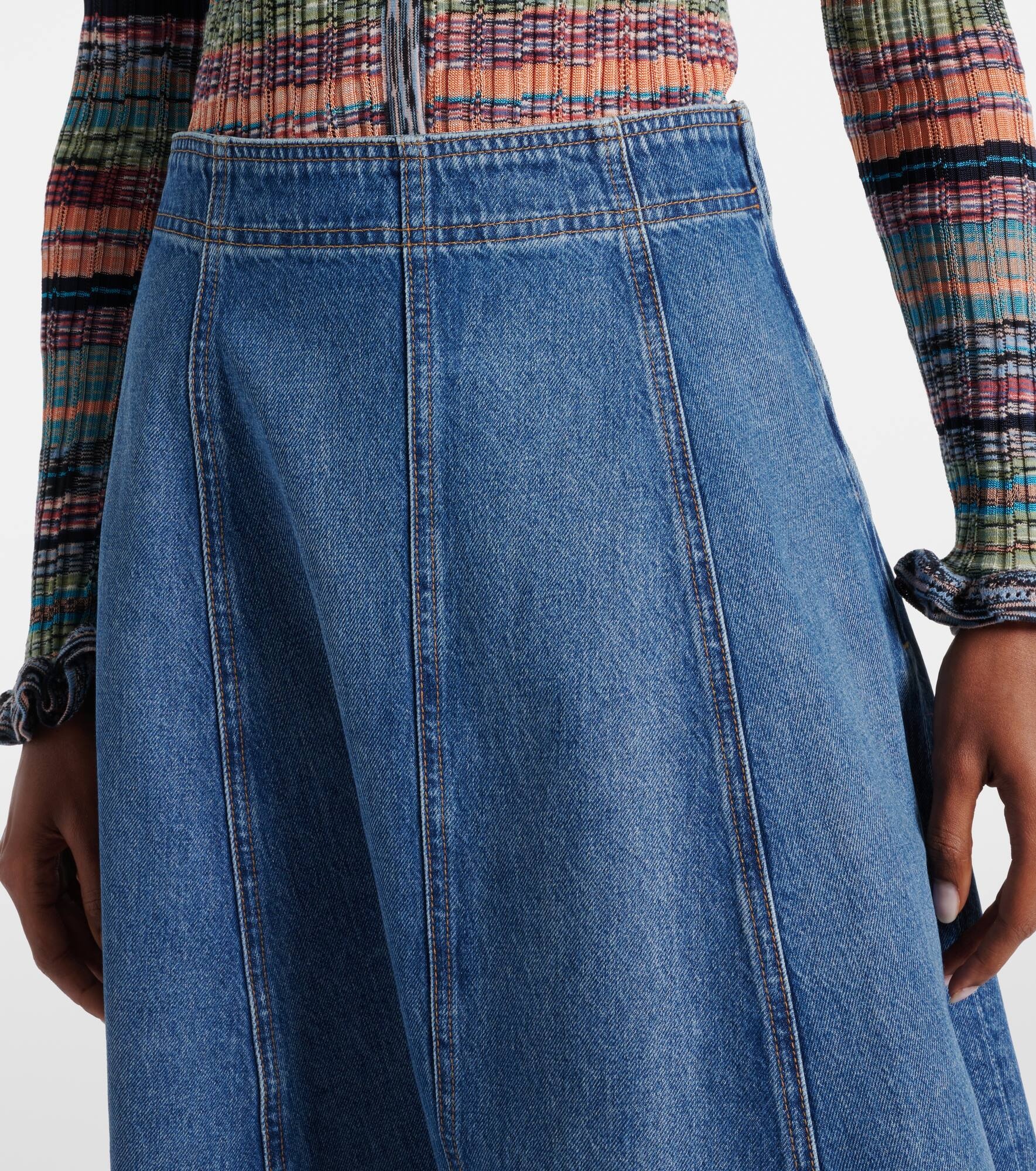 Uma denim midi skirt - 4