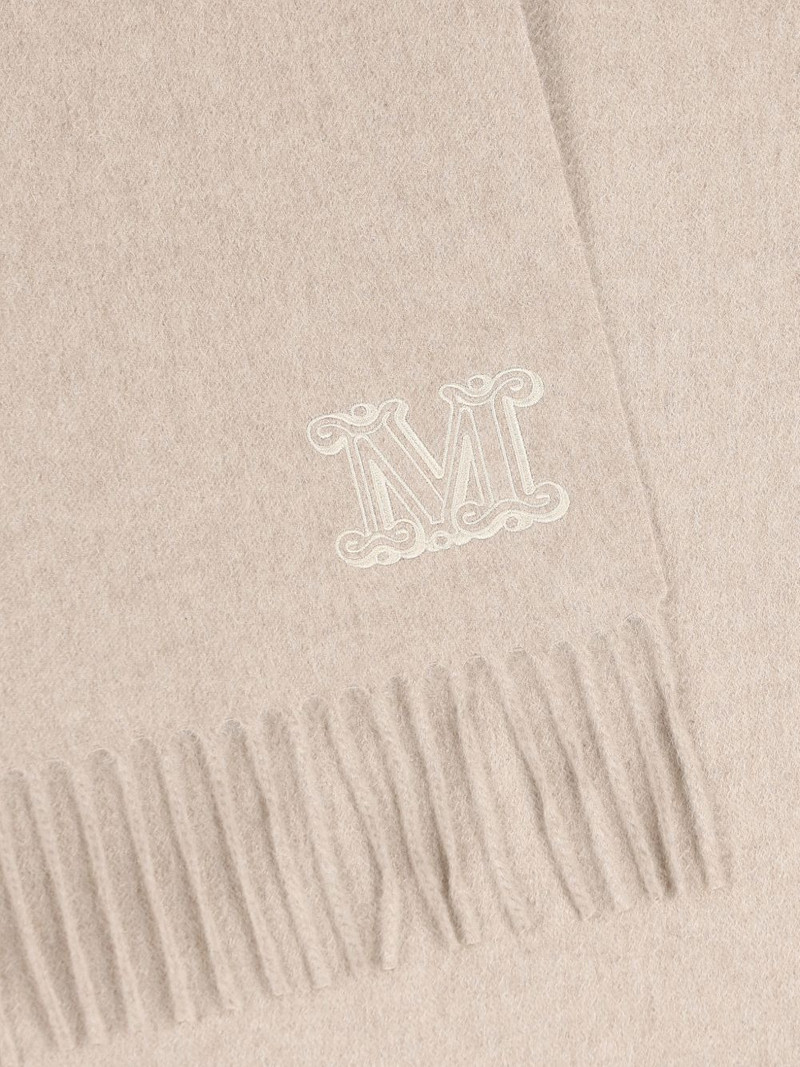 Max Mara logo fringed scarf outlook