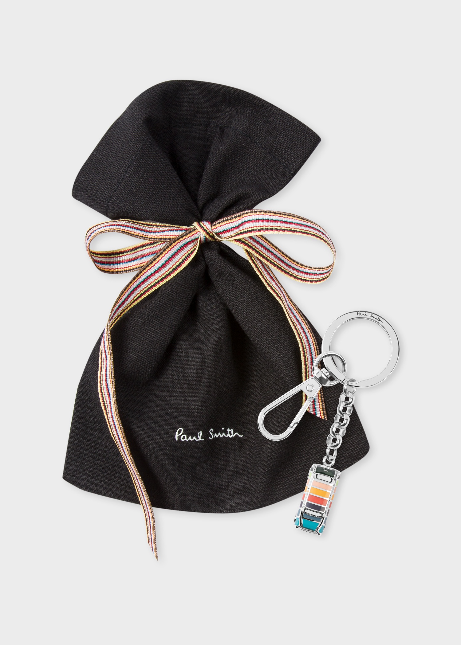 Silver Artist Stripe 'Mini' Keyring - 4