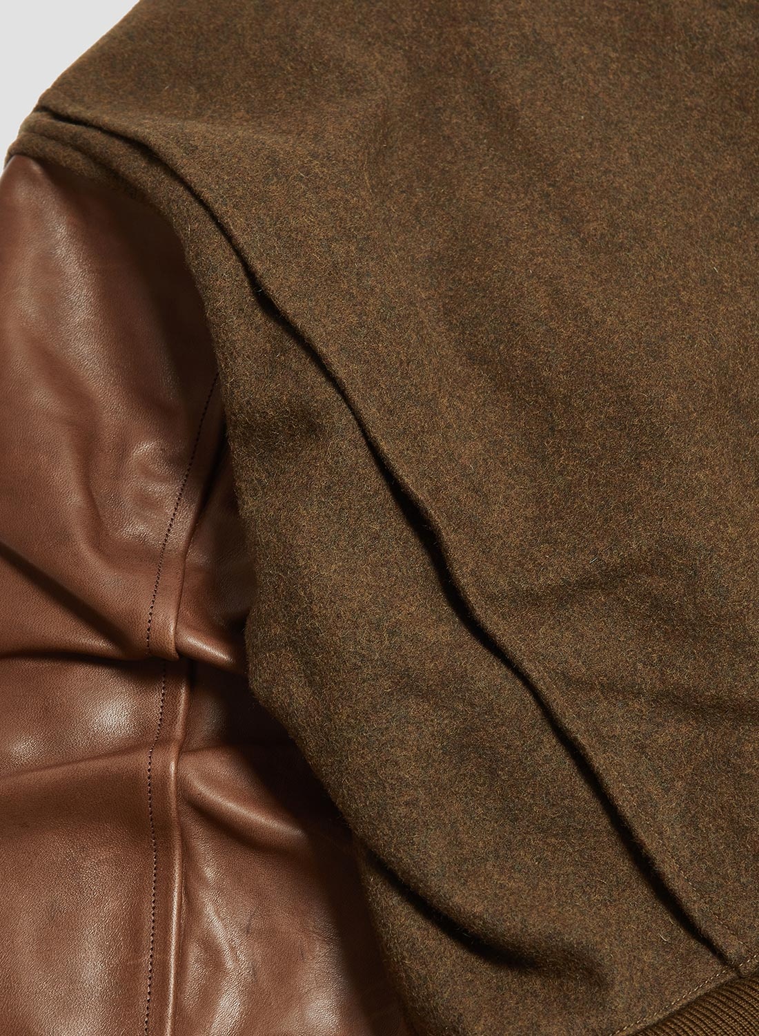 40's Tankers Jacket Army Melton Wool in Green - 5