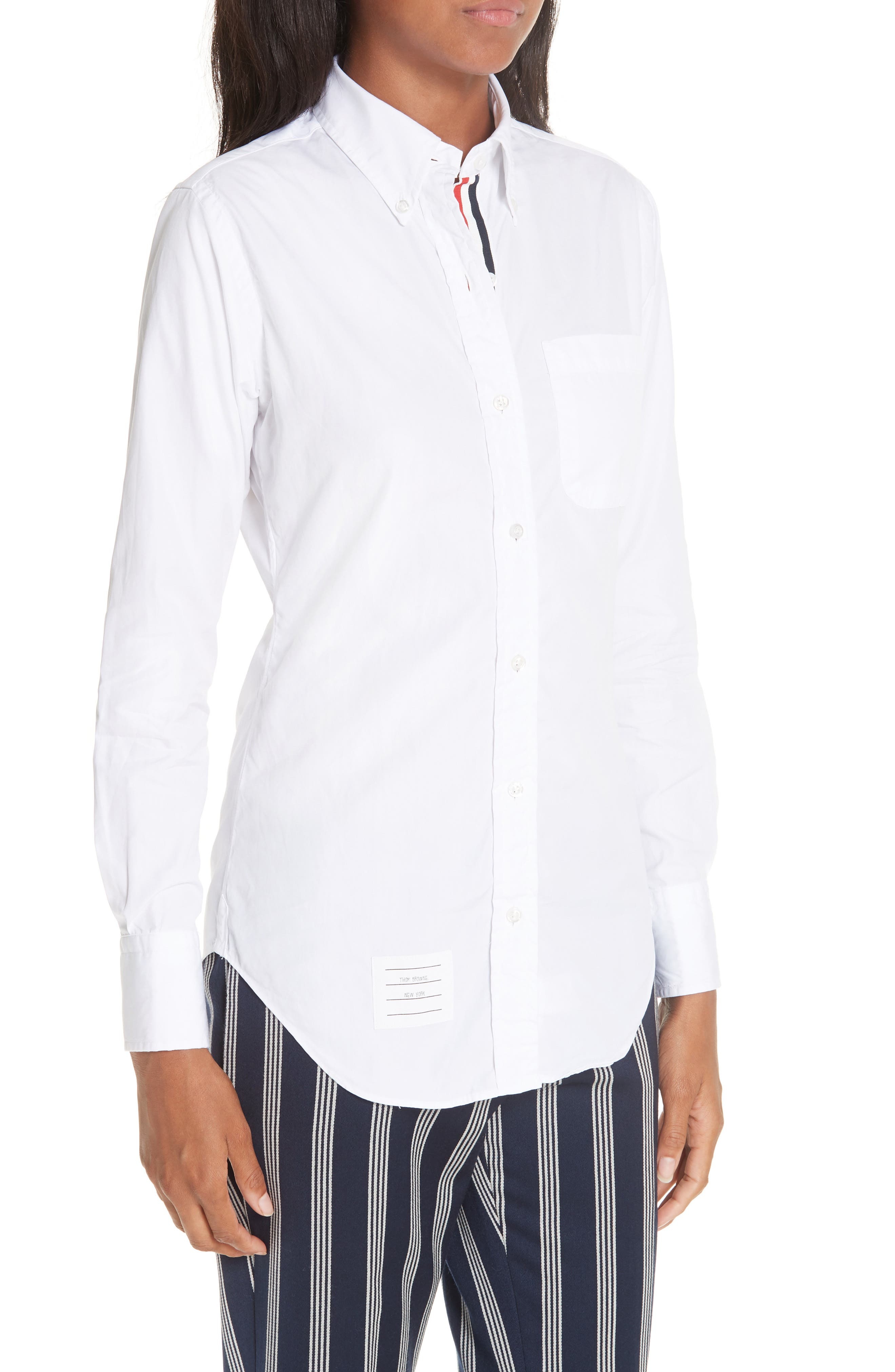Thom Browne Cotton Shirt in White at Nordstrom - 4