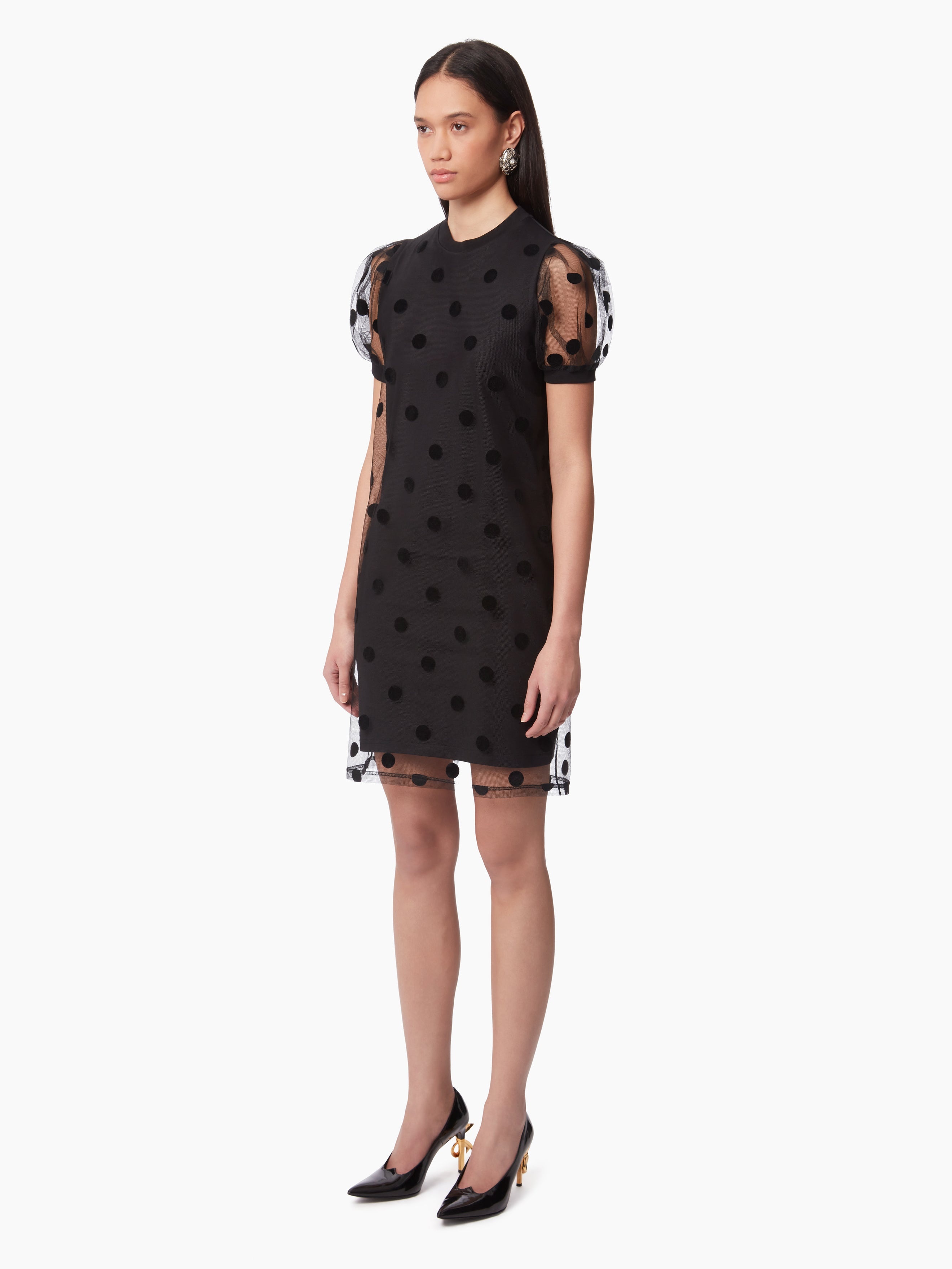 MINI TULLE DRESS WITH POLKA DOTS - 3