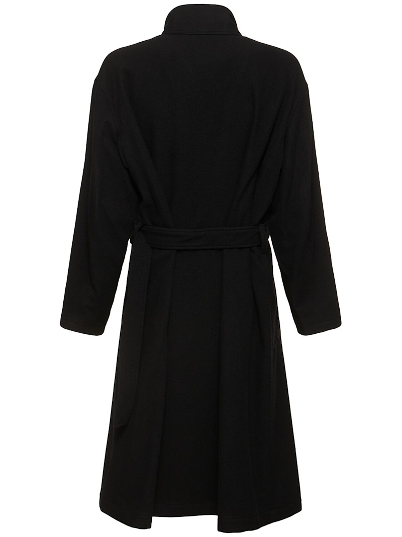 J-stand collar wool blend coat - 3