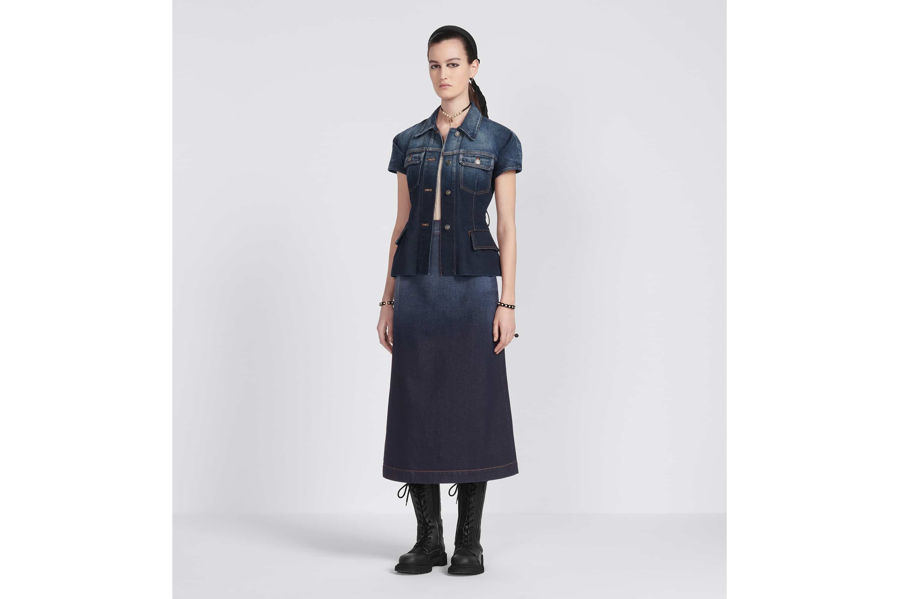 Mid-Length Straight-Cut Skirt - 4
