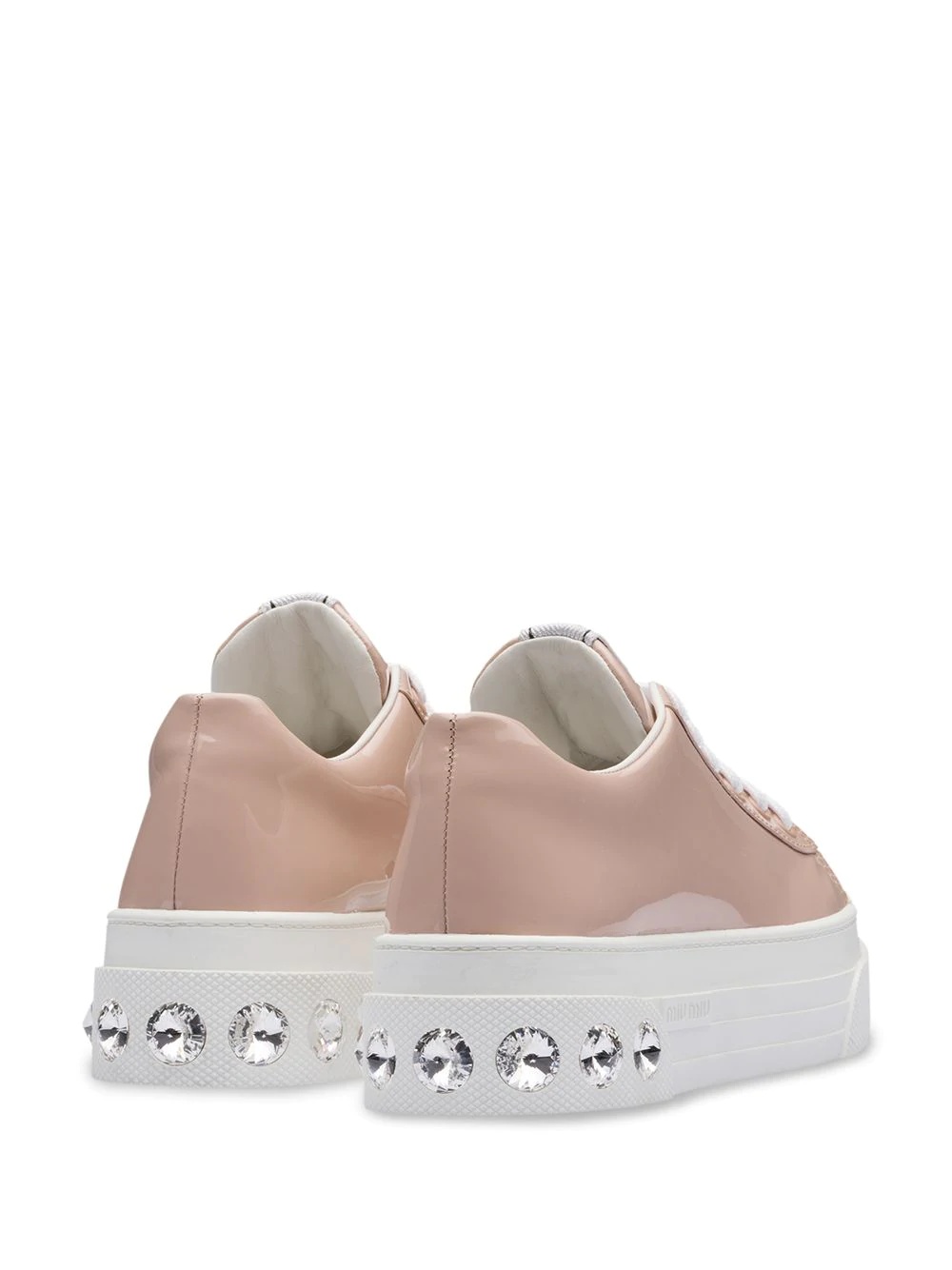 crystal embellished platform sneakers - 3