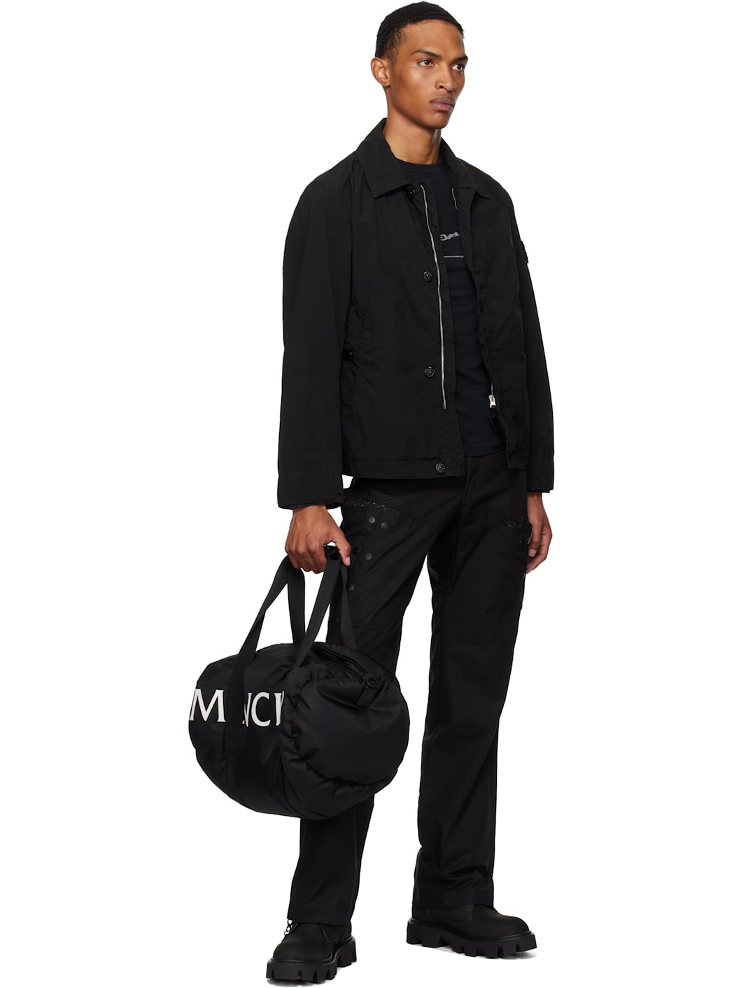 Black Duddle Gym Weekender Duffle Bag - 4
