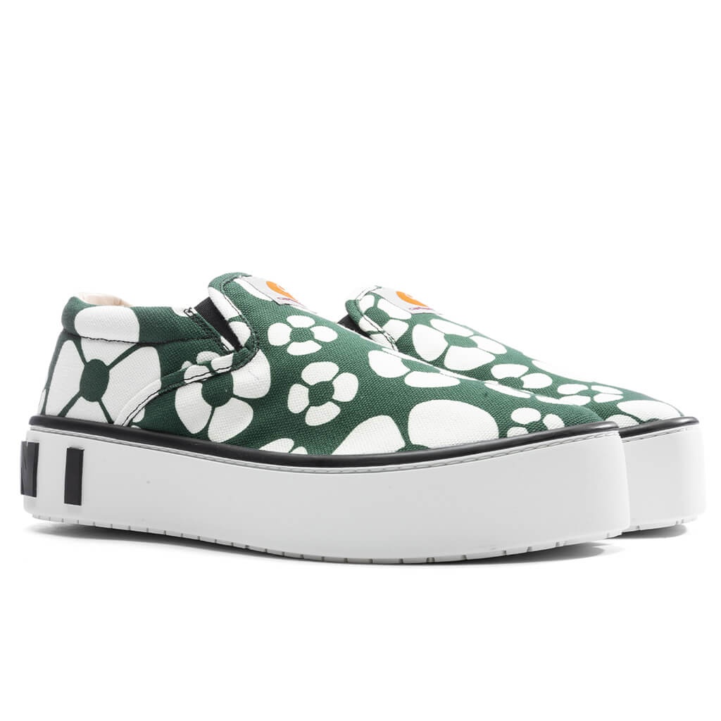 MARNI X CARHARTT WIP SLIP-ON SNEAKERS - DARK/GREEN - 2