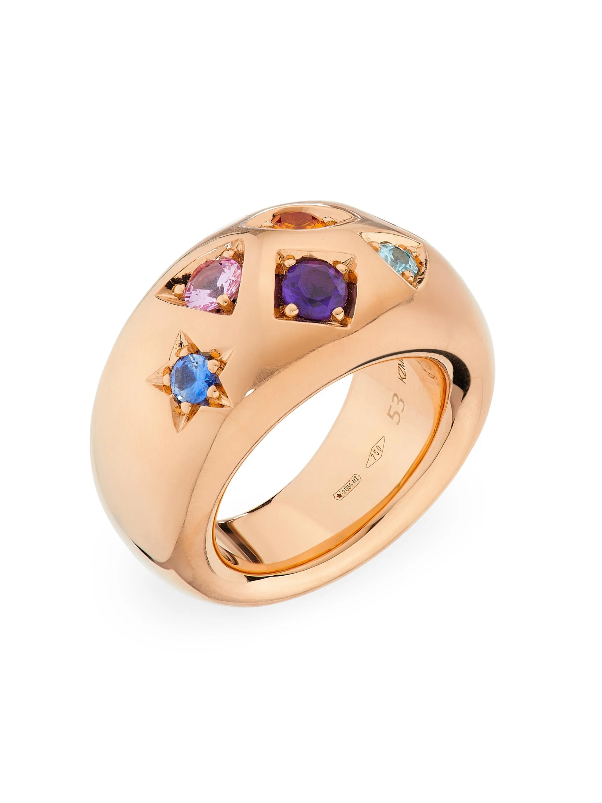Women's Iconica 18K Rose Gold & Multi-Gemstone Ring - Rose Gold - 1
