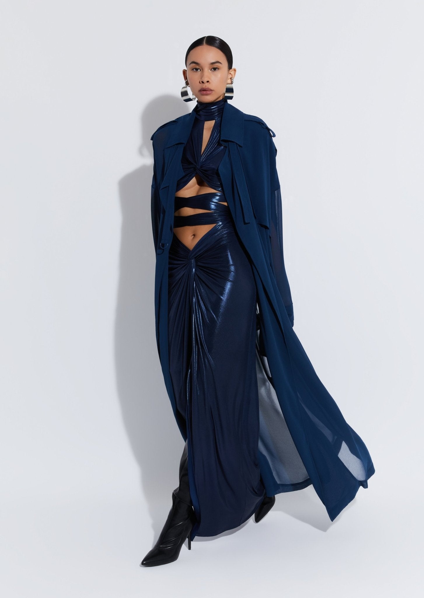 Georgette Double Breasted Trench - 3