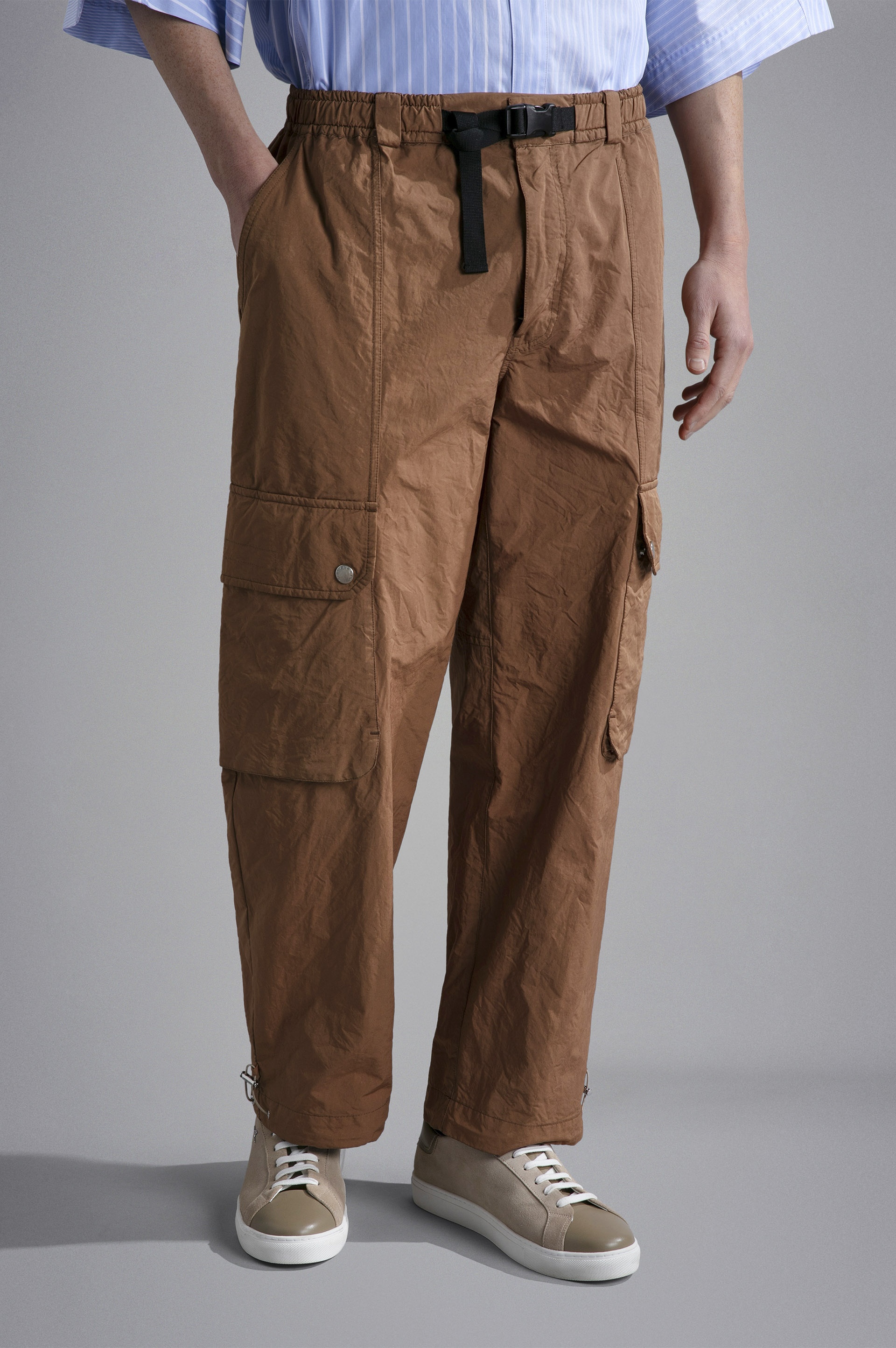 GARMENT DYED CARGO TROUSERS - 6