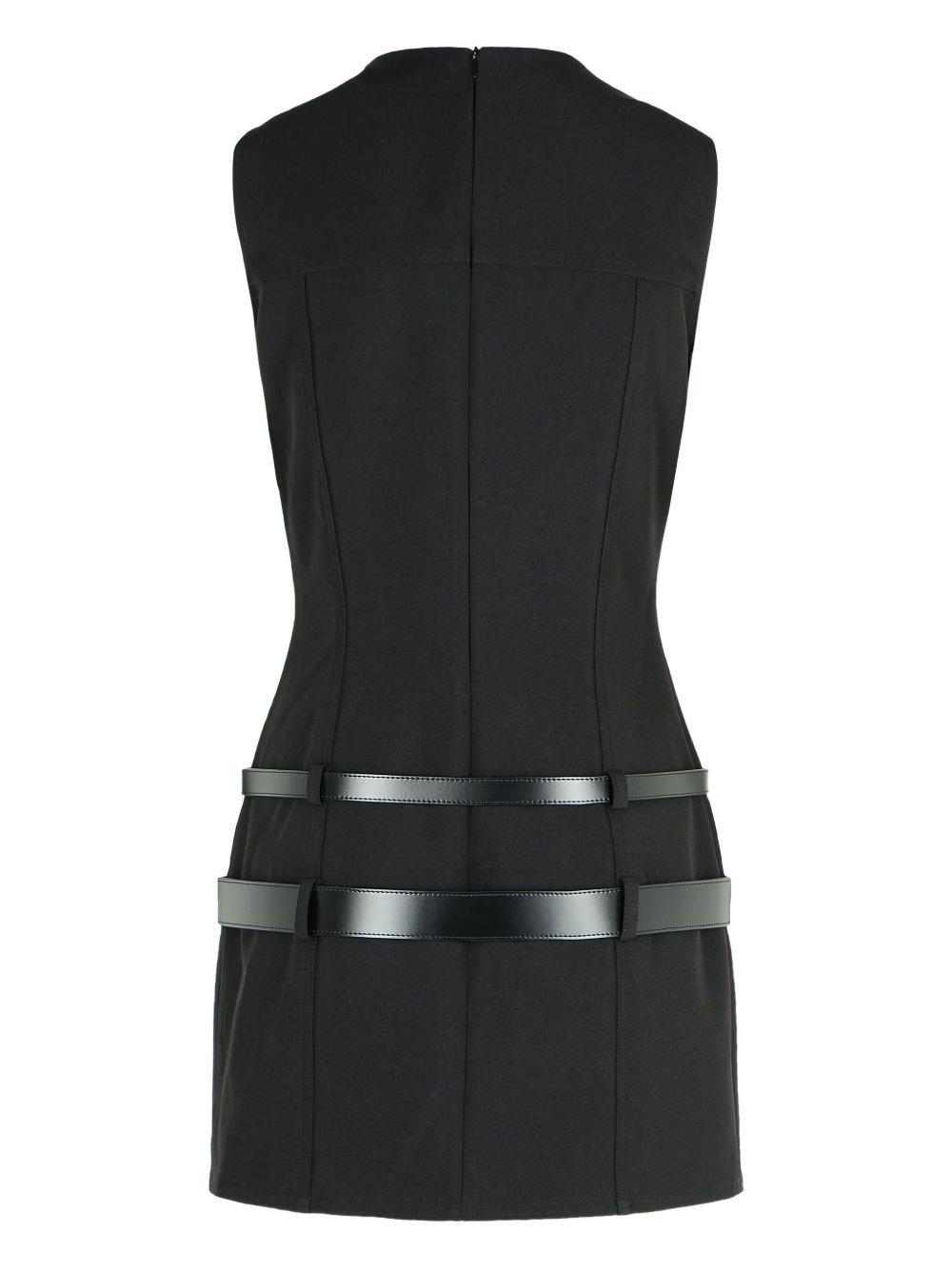 double-belt shift mini dress - 2